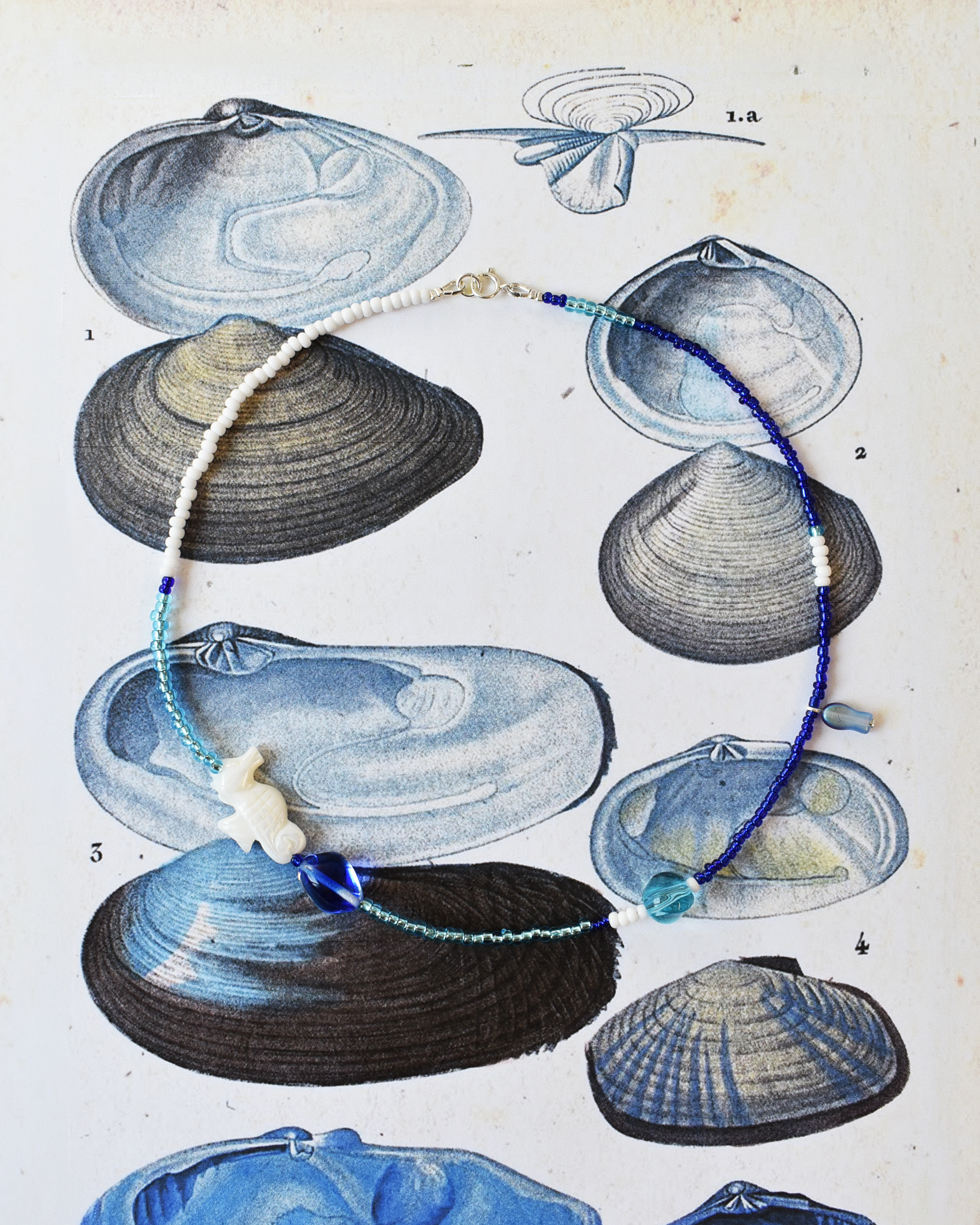 'Seahorse Tide' Mother of Pearl Necklace