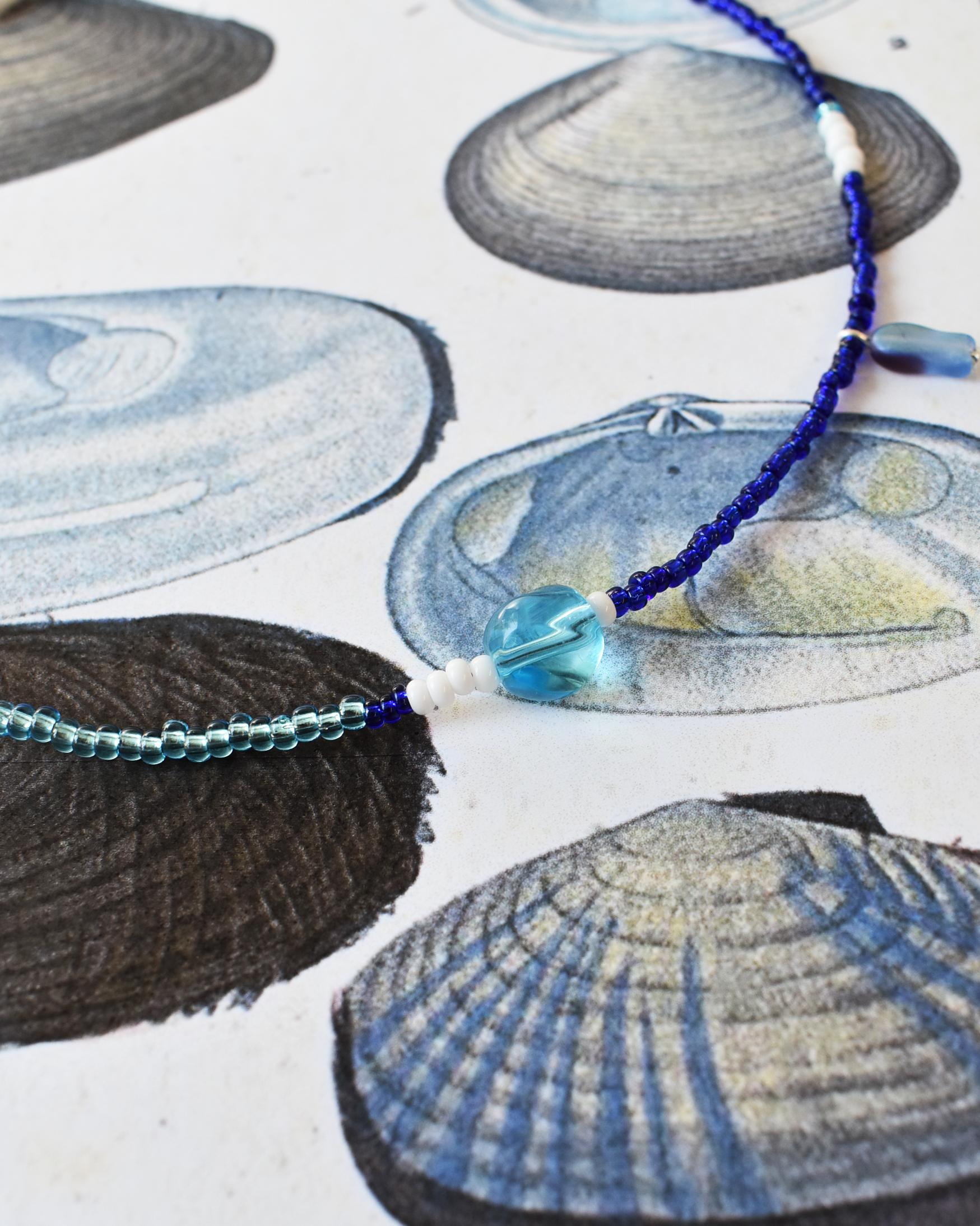 'Seahorse Tide' Mother of Pearl Necklace