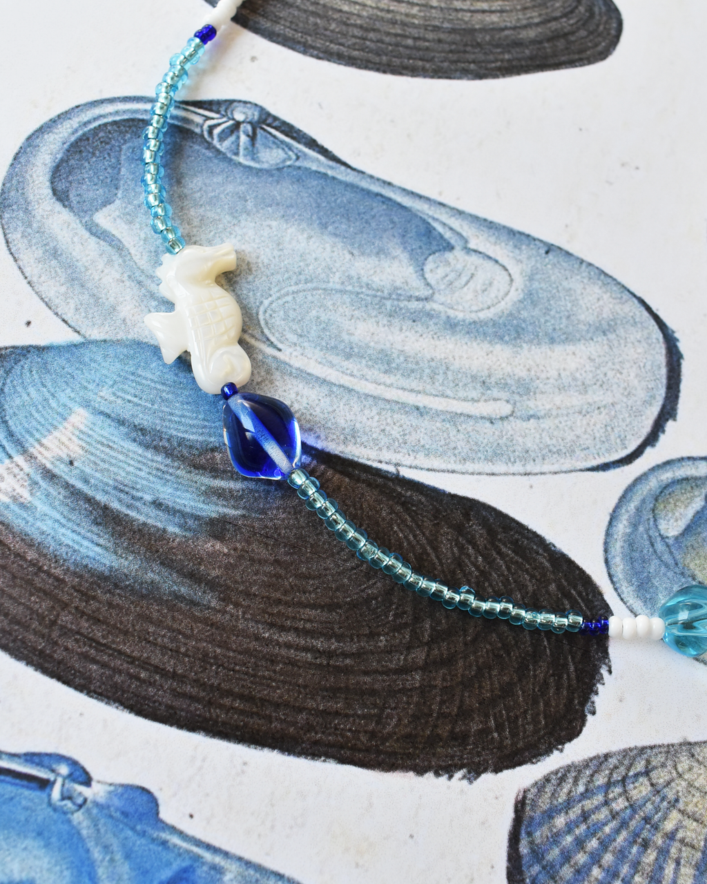 'Seahorse Tide' Mother of Pearl Necklace
