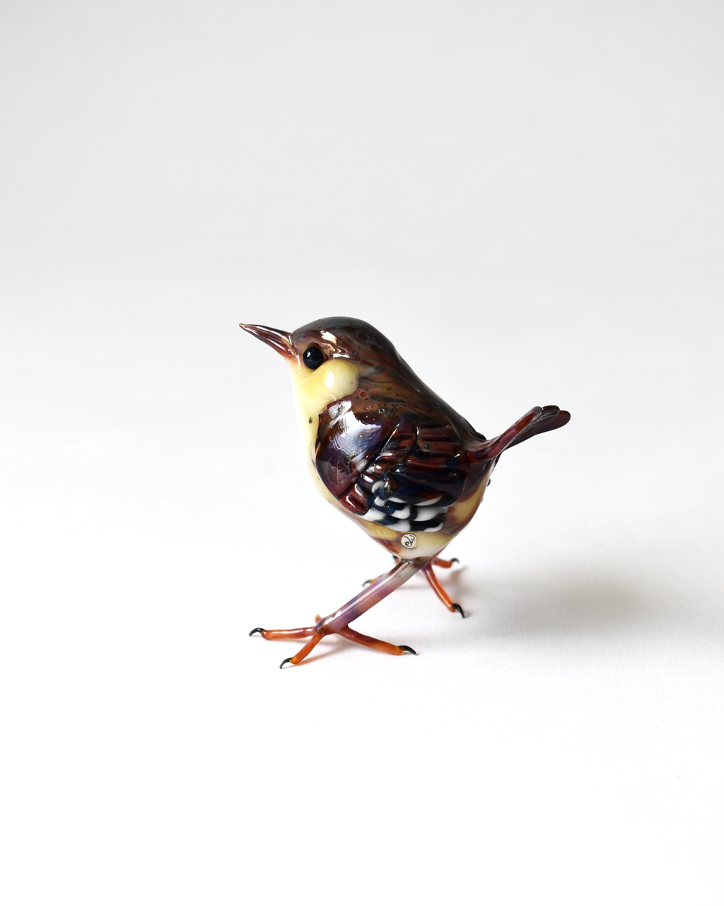 'Sweet Little Jenny Wren' Glass Sculpture