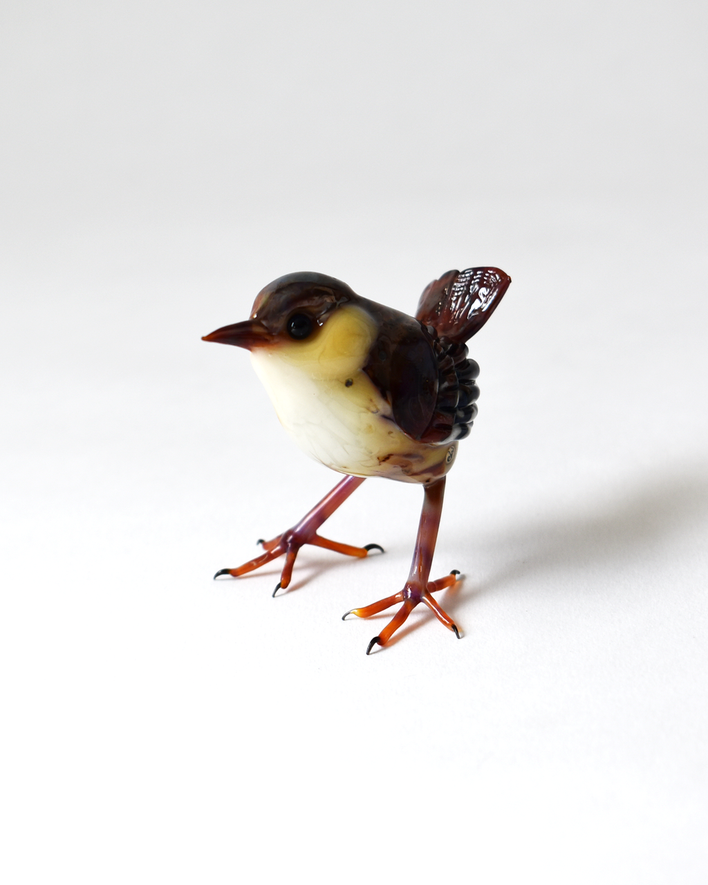 'Sweet Little Jenny Wren' Glass Sculpture