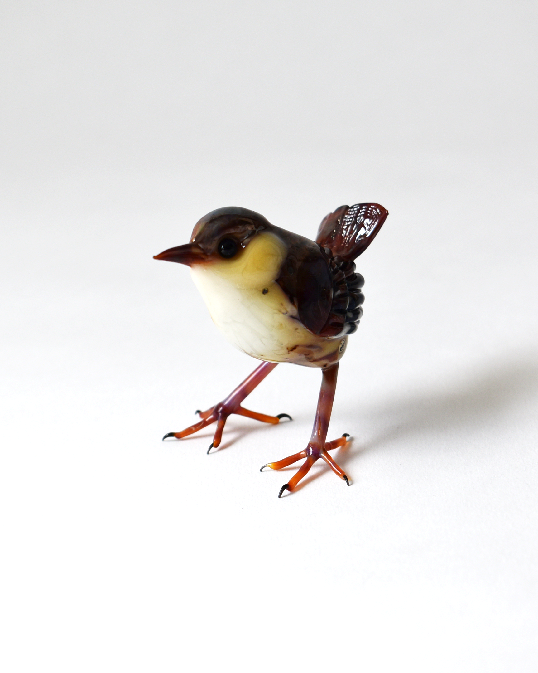'Sweet Little Jenny Wren' Glass Sculpture
