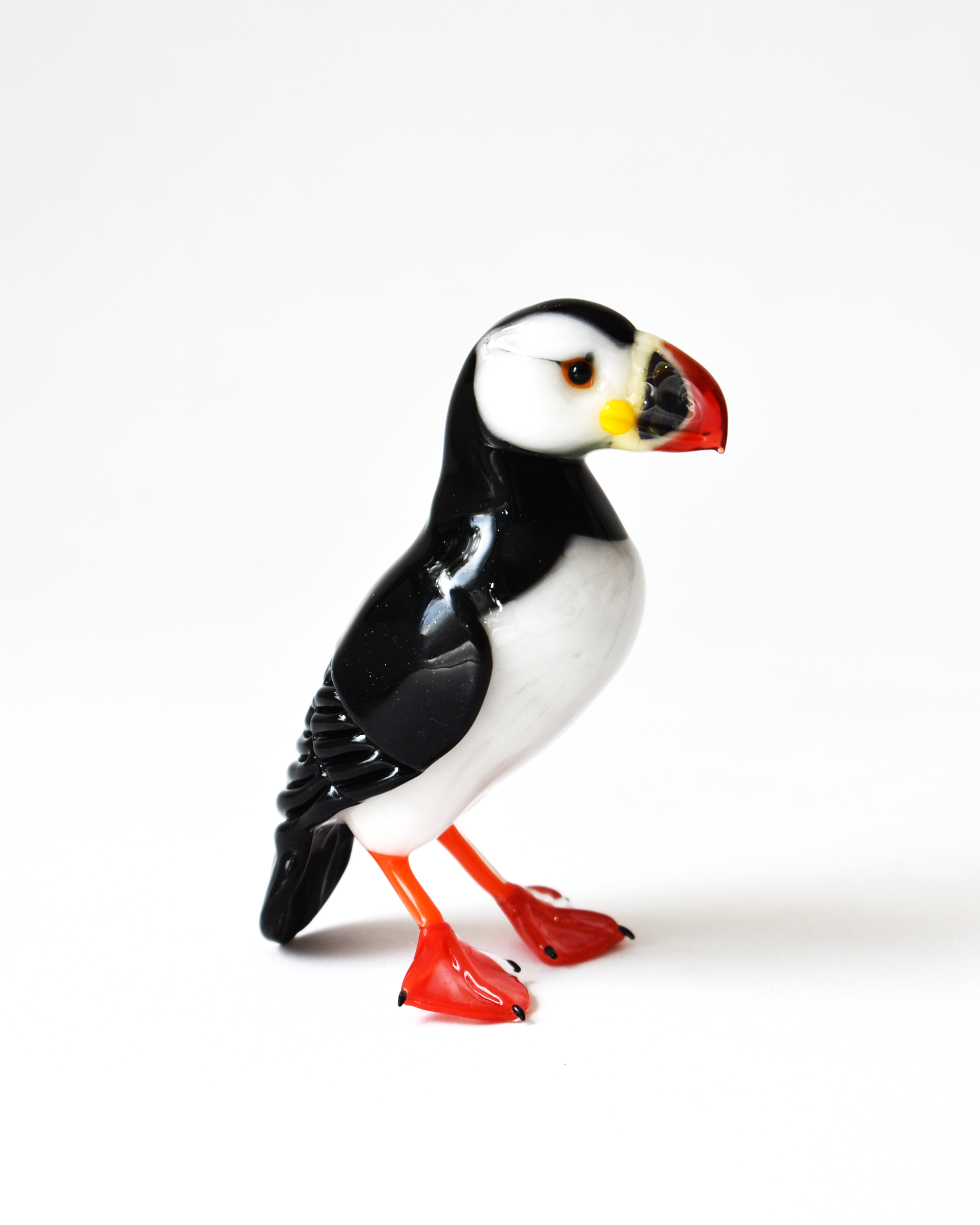 'Curious Puffin' Glass Sculpture