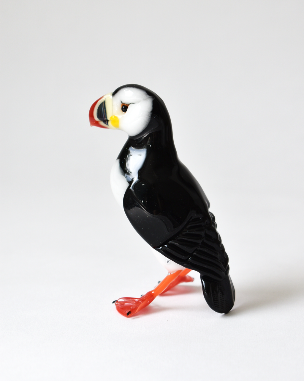 'Curious Puffin' Glass Sculpture