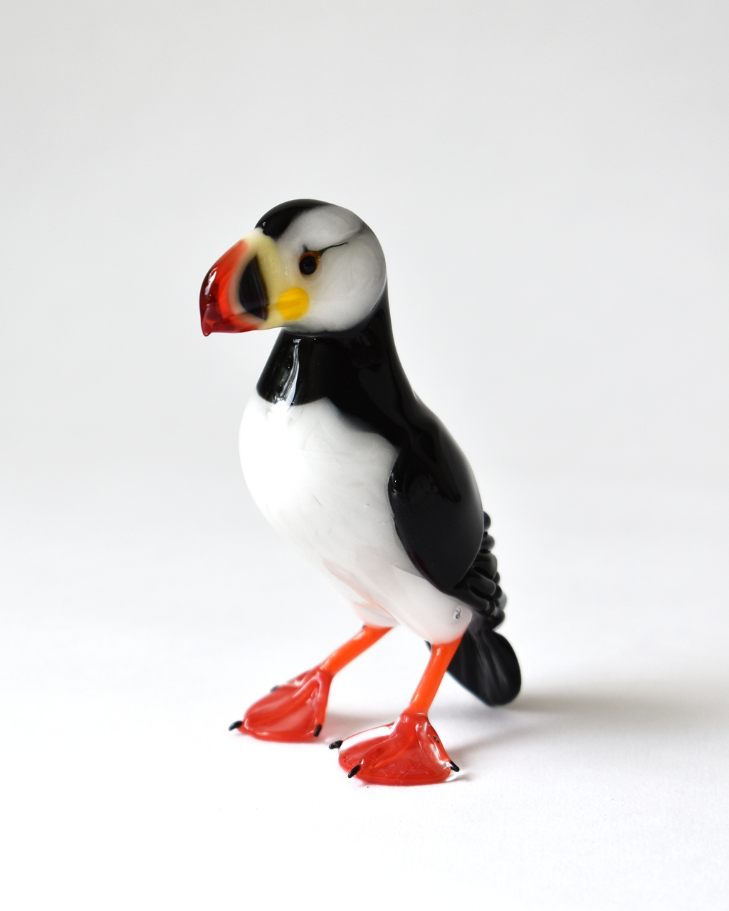 'Curious Puffin' Glass Sculpture
