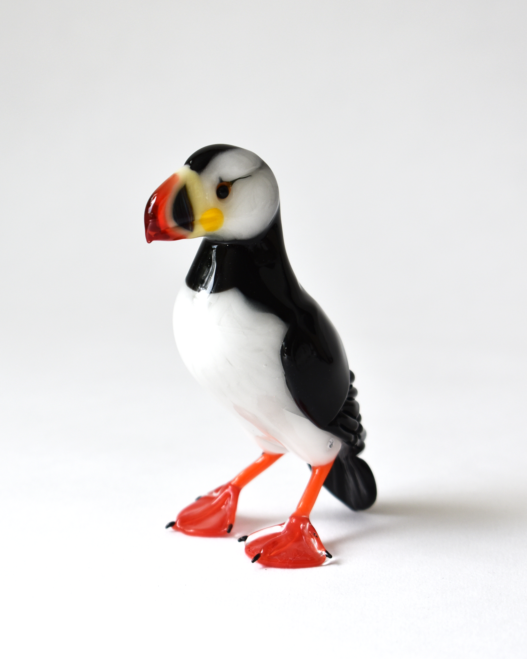 'Curious Puffin' Glass Sculpture