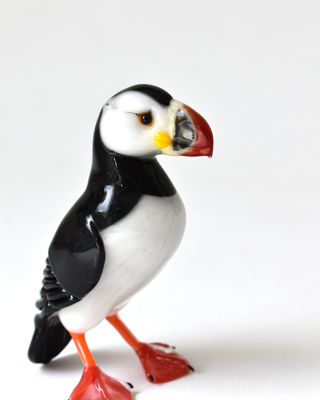 'Curious Puffin' Glass Sculpture