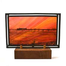 Load image into Gallery viewer, &quot;Deal Pier - Sunrise&quot; (I) Stained Glass Panel
