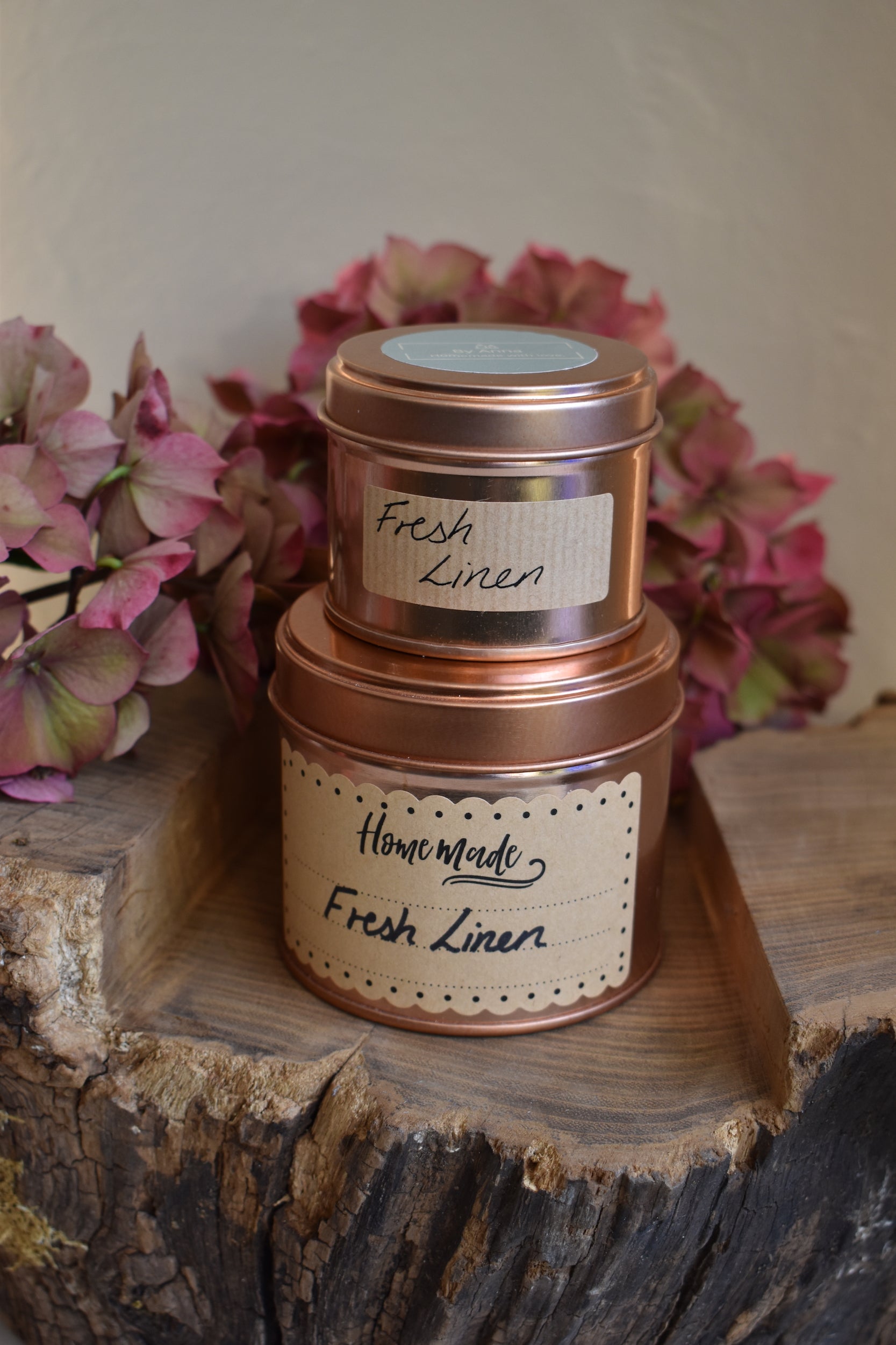 Fresh Linen Scented Soy Wax Candle in Tin - Corley Studio Shop