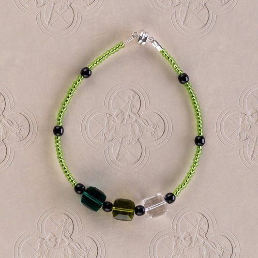 Trio Green Cube Bracelet