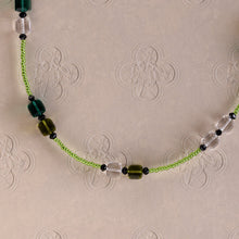 Load image into Gallery viewer, Vibrant Green Crystal Cube Necklace
