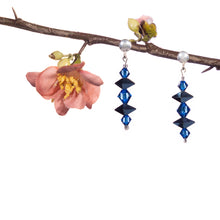 Load image into Gallery viewer, Blue Rockstar Drop Earrings - Corley Studio Shop
