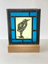 Load image into Gallery viewer, &quot;Suited Sparrow &quot; - Stained Glass Panel
