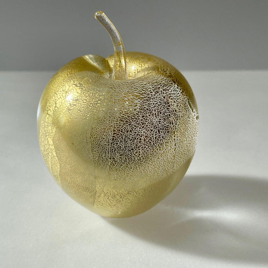 Large Golden Glass Apple
