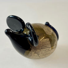 Load image into Gallery viewer, Black with Gold &amp; Silver Leaf Glass Mouse
