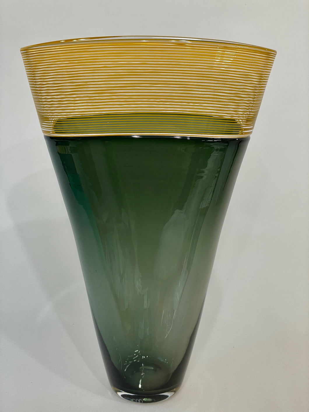 Golden Threaded Glass Vase