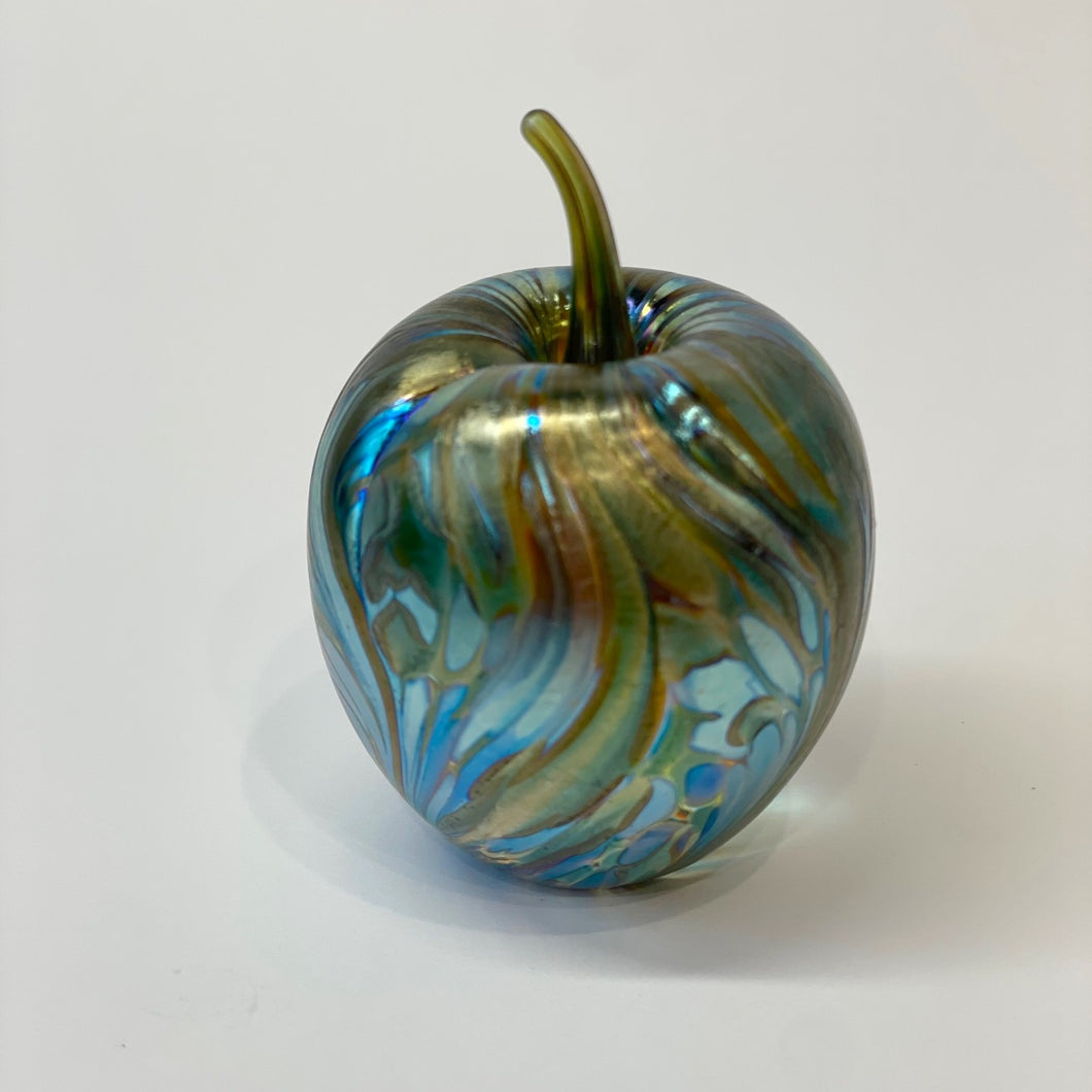 Featherspray Copper Blue Glass Apple
