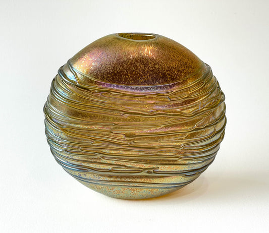 Gold Night Sea Oval Vase - Corley Studio Shop