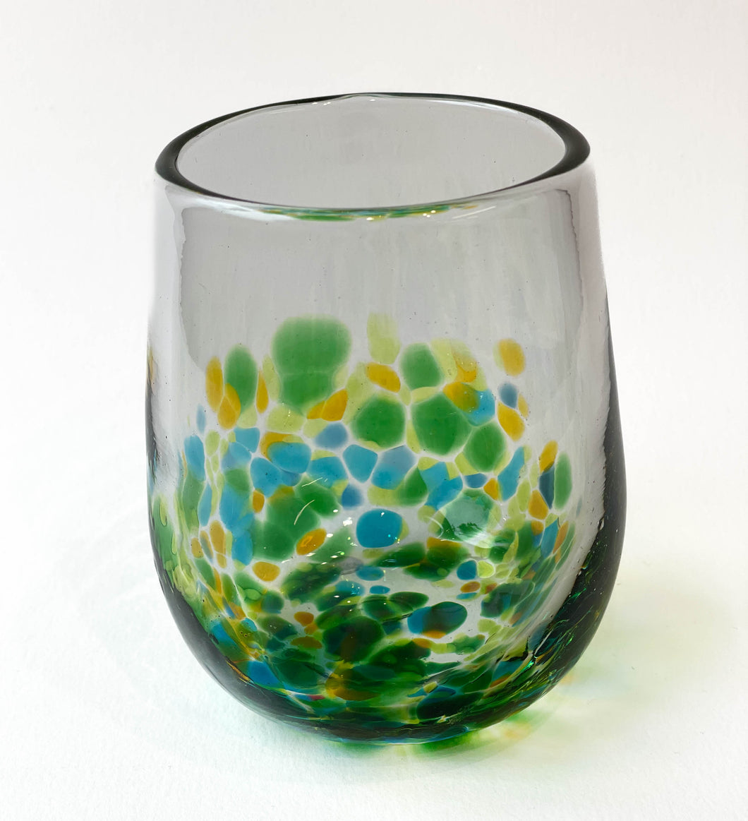 Amber and Green Spotty Tumbler