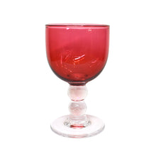 Load image into Gallery viewer, Cranberry Goblet Glass
