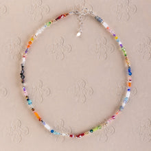 Load image into Gallery viewer, Delicate Rainbow Mixed Bead Necklace
