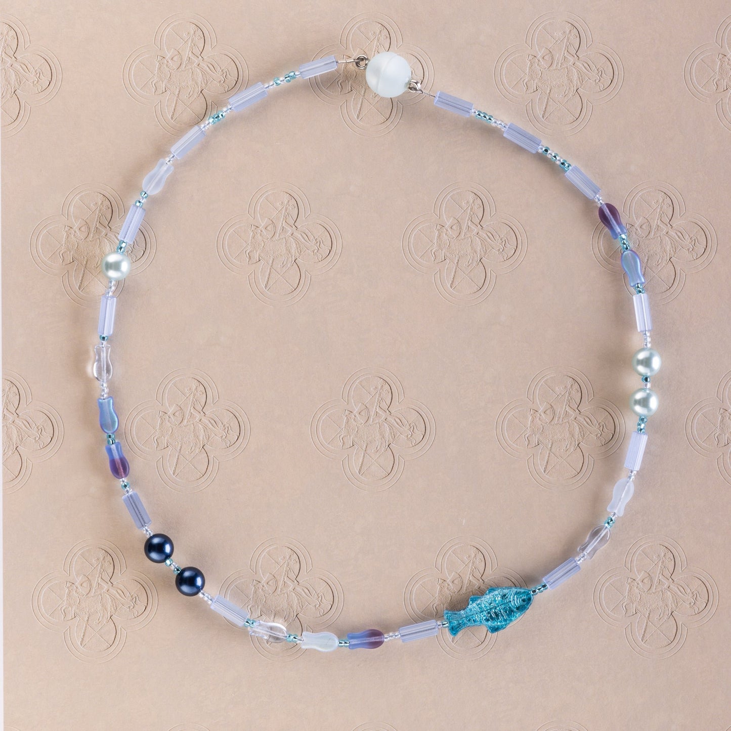 Soft Blue & Lilac Sea Theme Necklace