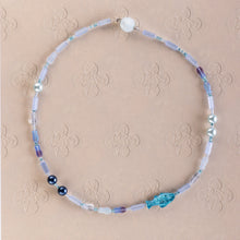 Load image into Gallery viewer, Soft Blue &amp; Lilac Sea Theme Necklace
