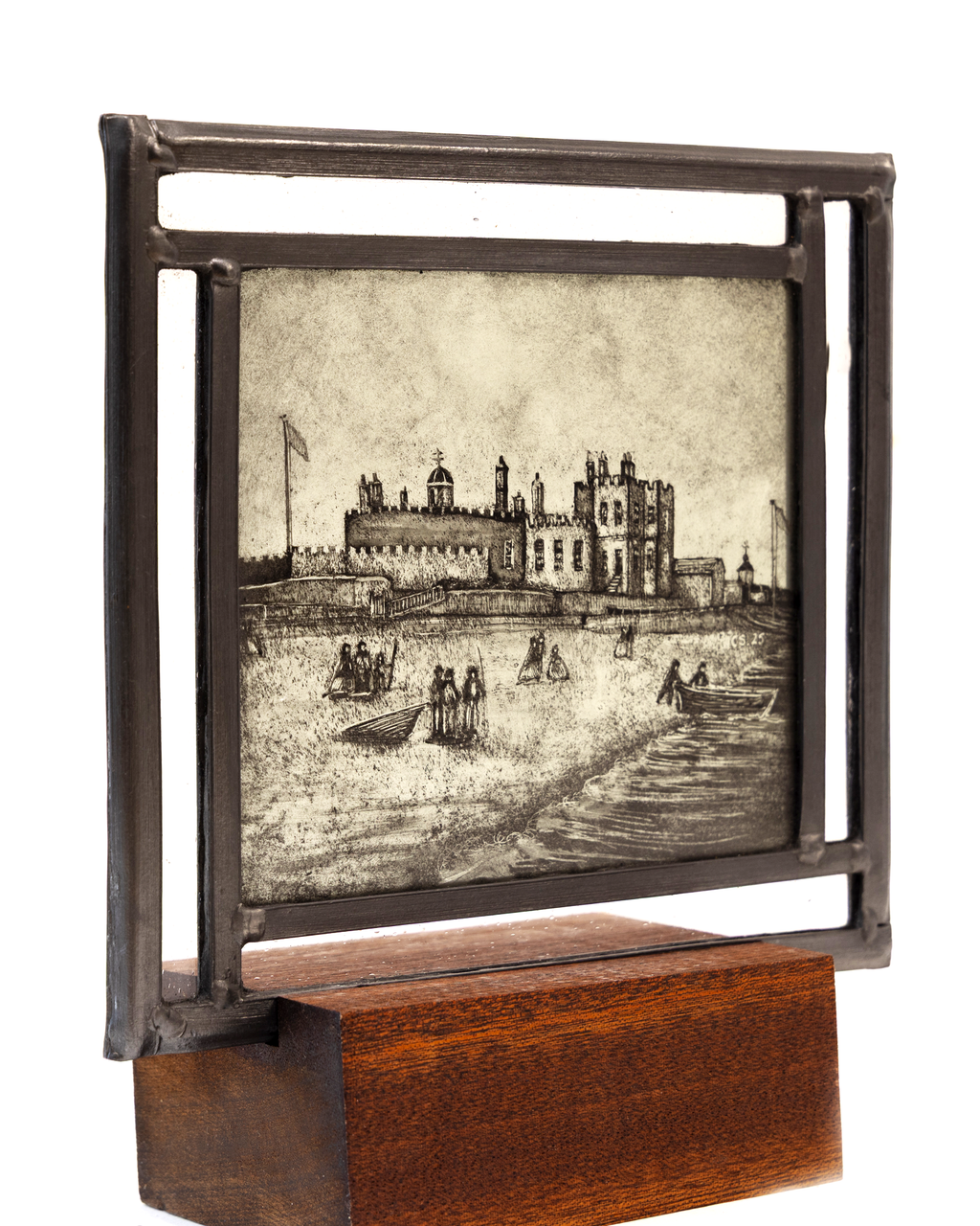 'Deal Castle from the Sea' - Stained Glass Panel