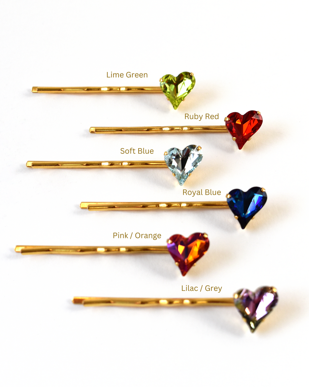 Crystal Heart Hair Grip