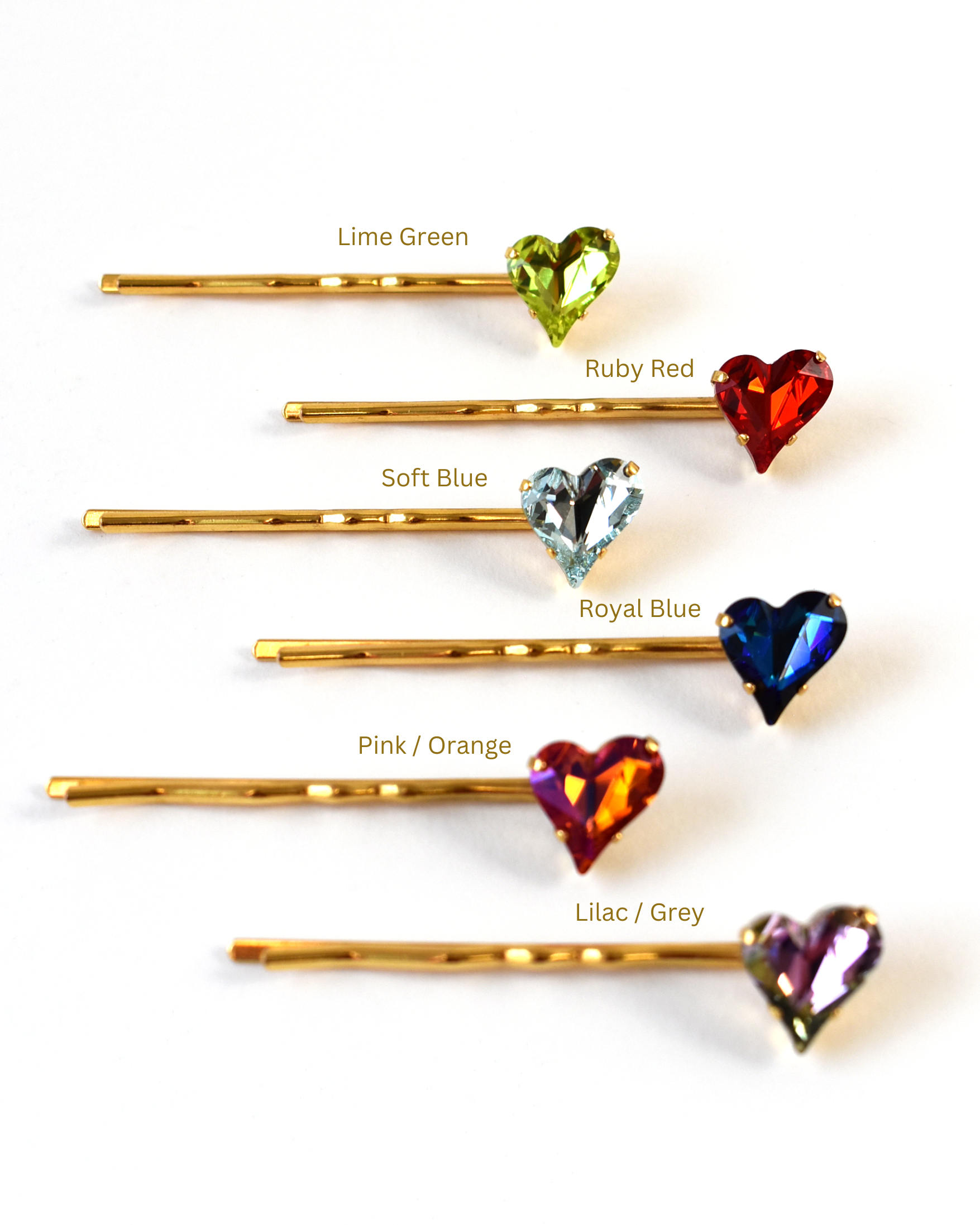 Crystal Heart Hair Grip