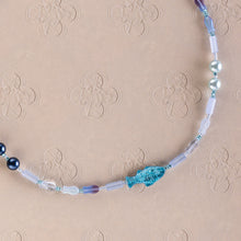 Load image into Gallery viewer, Soft Blue &amp; Lilac Sea Theme Necklace
