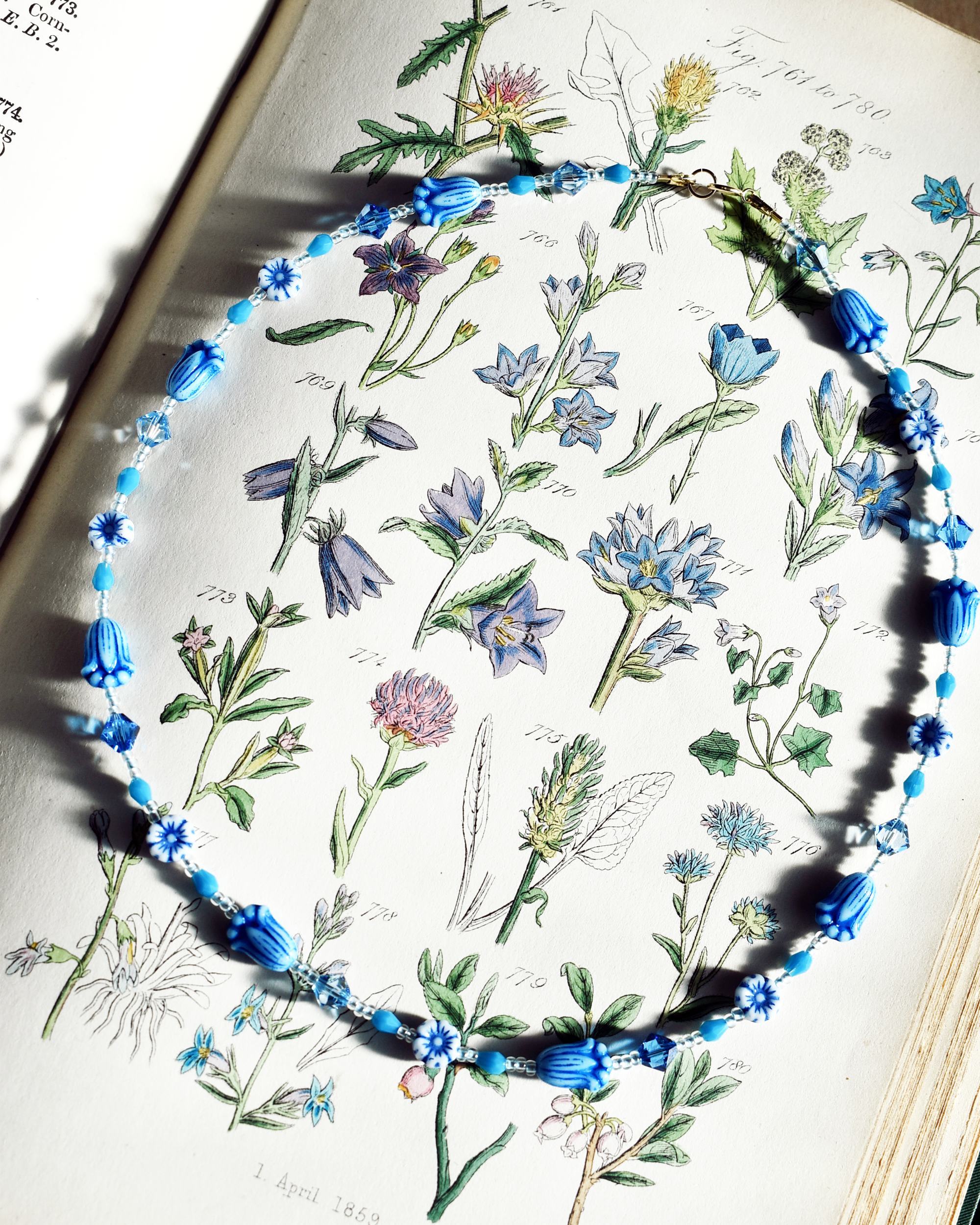 'Wildflower' Blue Bead Necklace