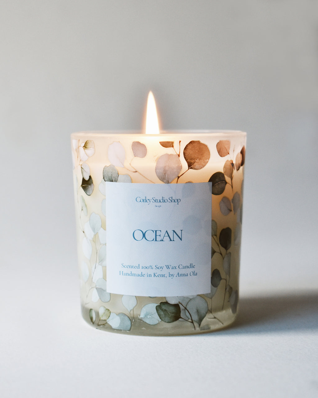 'Ocean' Coastal Leaf Candle