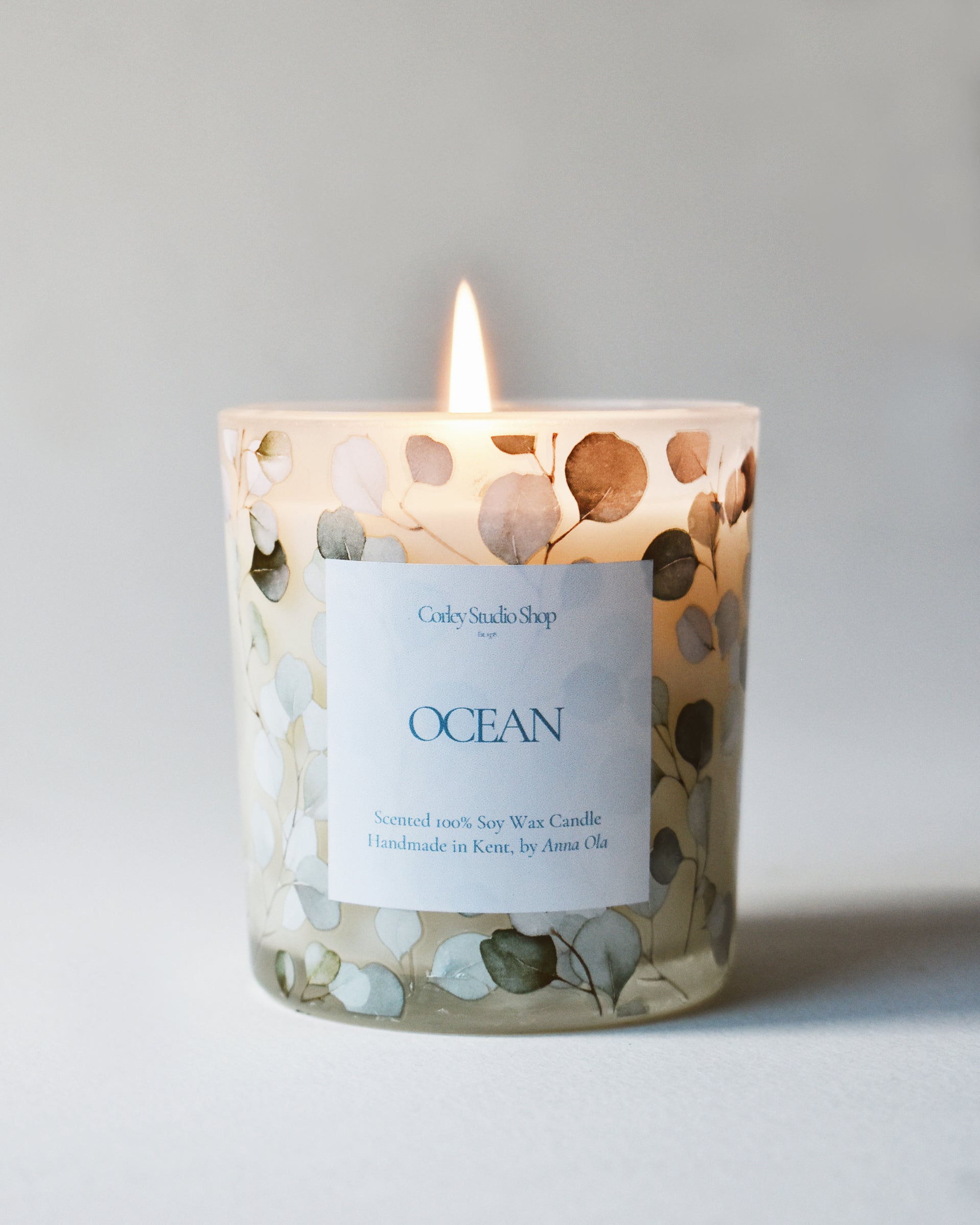 'Ocean' Coastal Leaf Candle