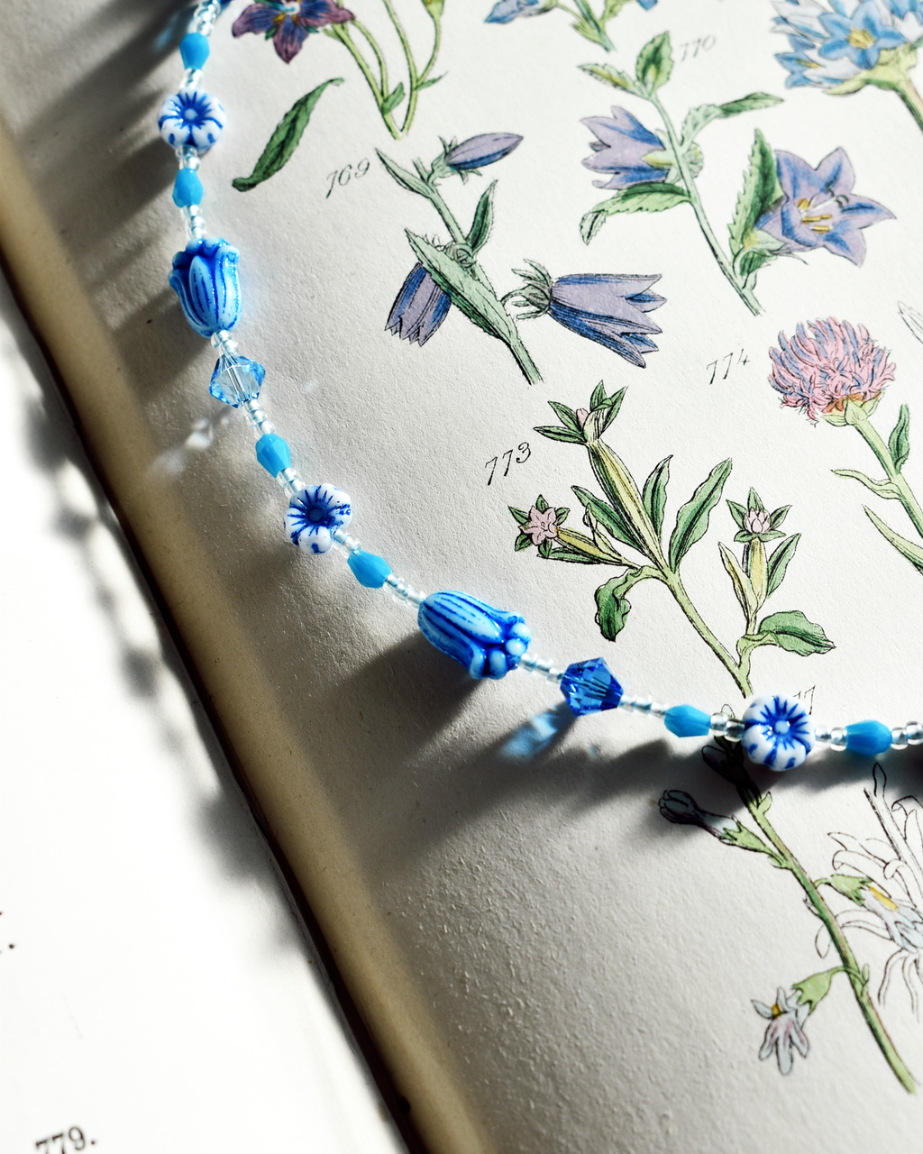 'Wildflower' Blue Bead Necklace