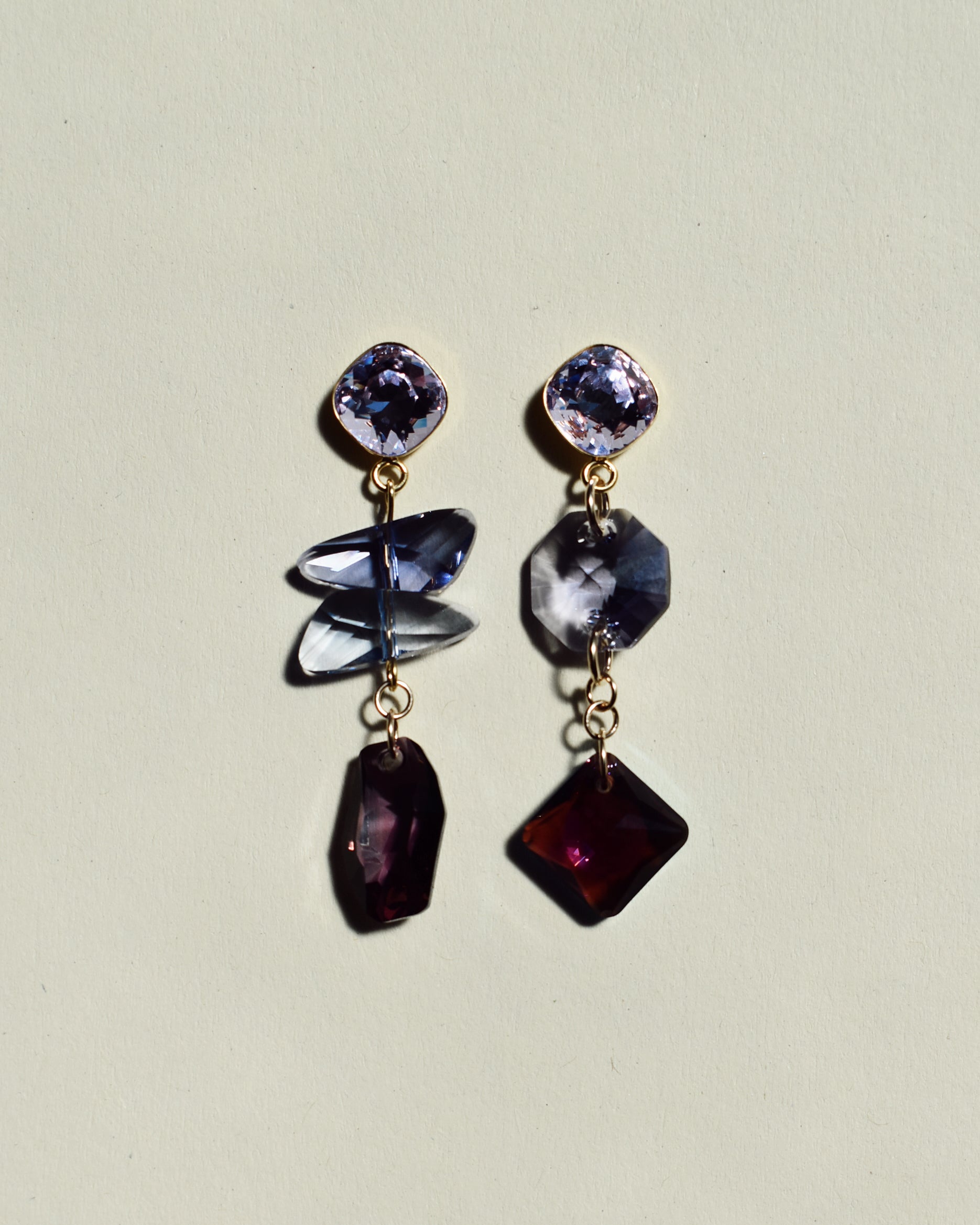 'Amethyst Glow' Crystal Stud Earrings
