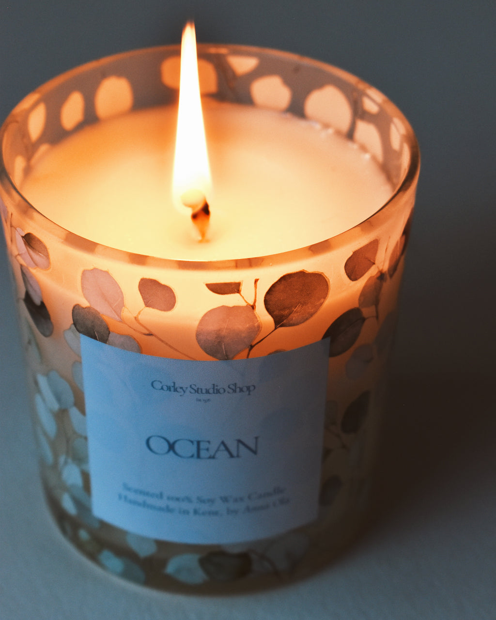 'Black Plum & Rhubarb' Coastal Leaf Candle