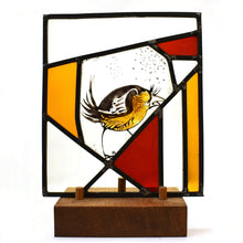 Load image into Gallery viewer, Medieval Style Wren - Stained Glass Panel
