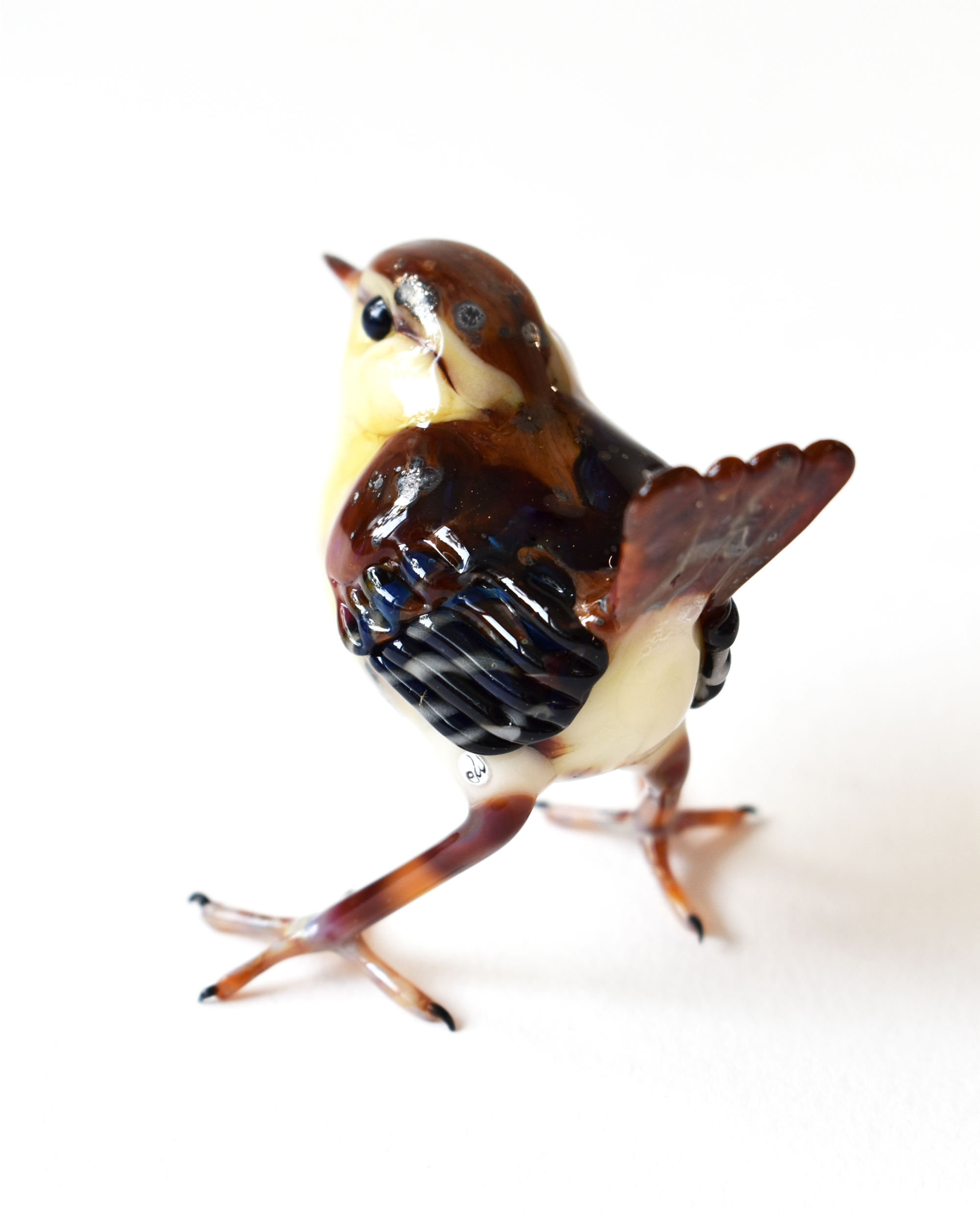 'Wren' Glass Bird Sculpture