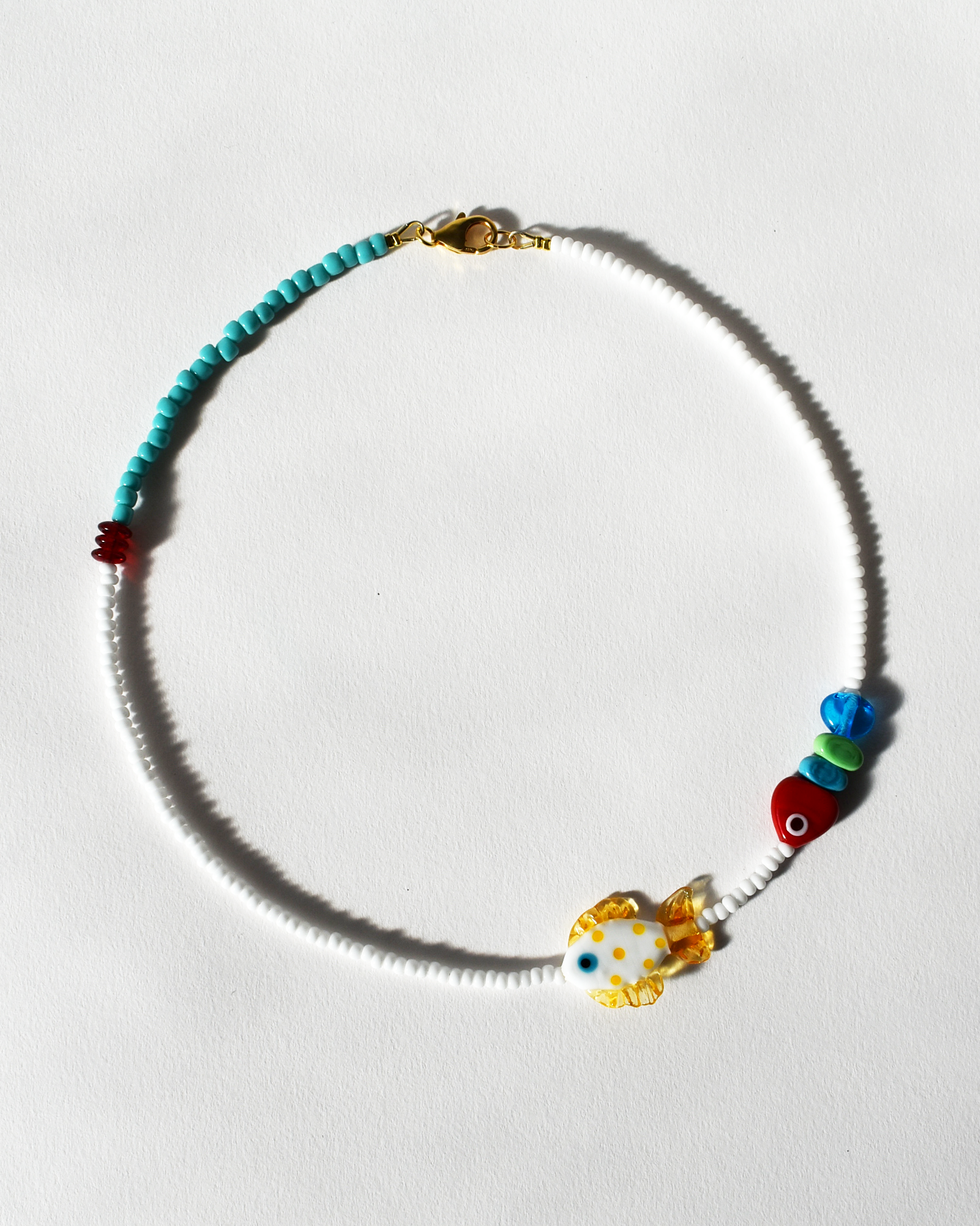 'The Harbour Catch' Fish Bead Necklace