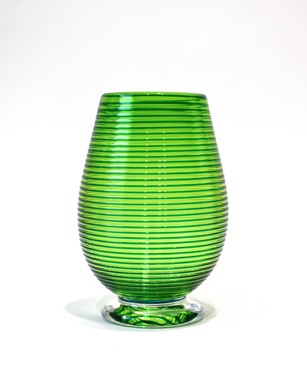 Green Spiral Blown Glass Tumbler