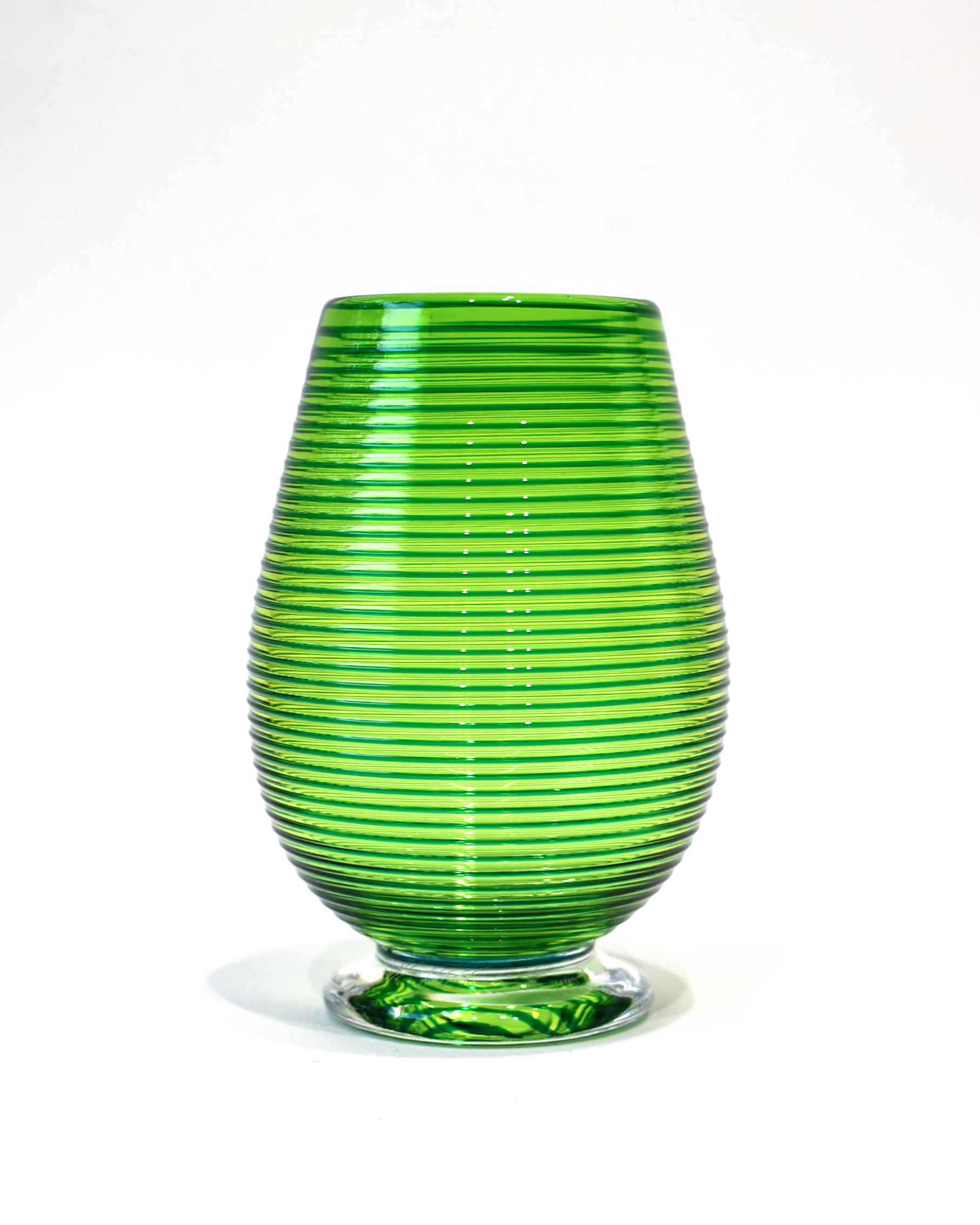 Green Spiral Blown Glass Tumbler