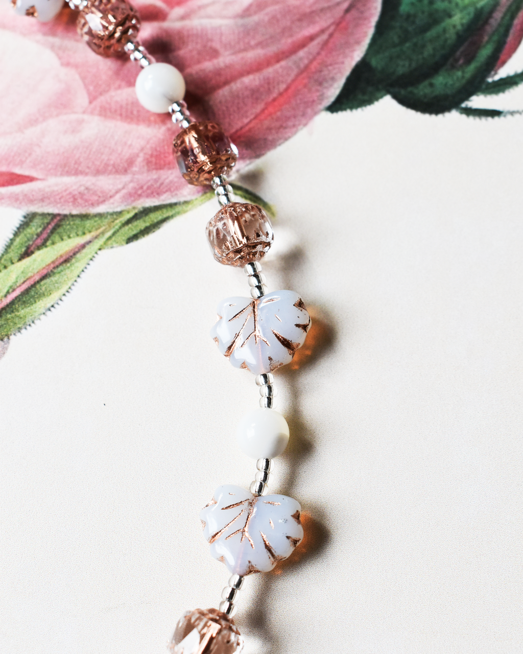 'Rose Garden' Mother of Pearl Bead Necklace