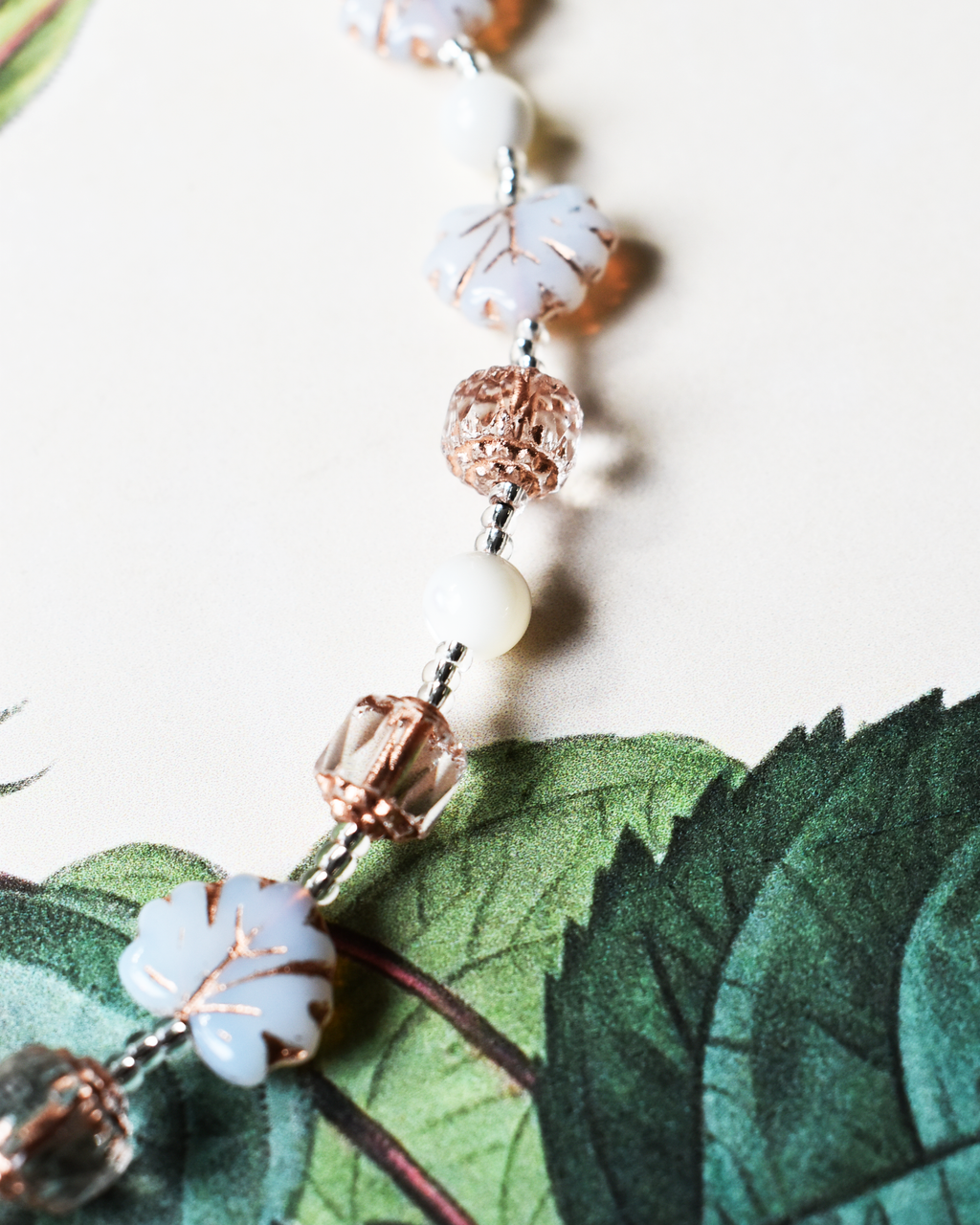 'Rose Garden' Mother of Pearl Bead Necklace