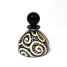 Load image into Gallery viewer, &quot;Monochrome Graphic&quot; Gold Leaf Perfume Bottle
