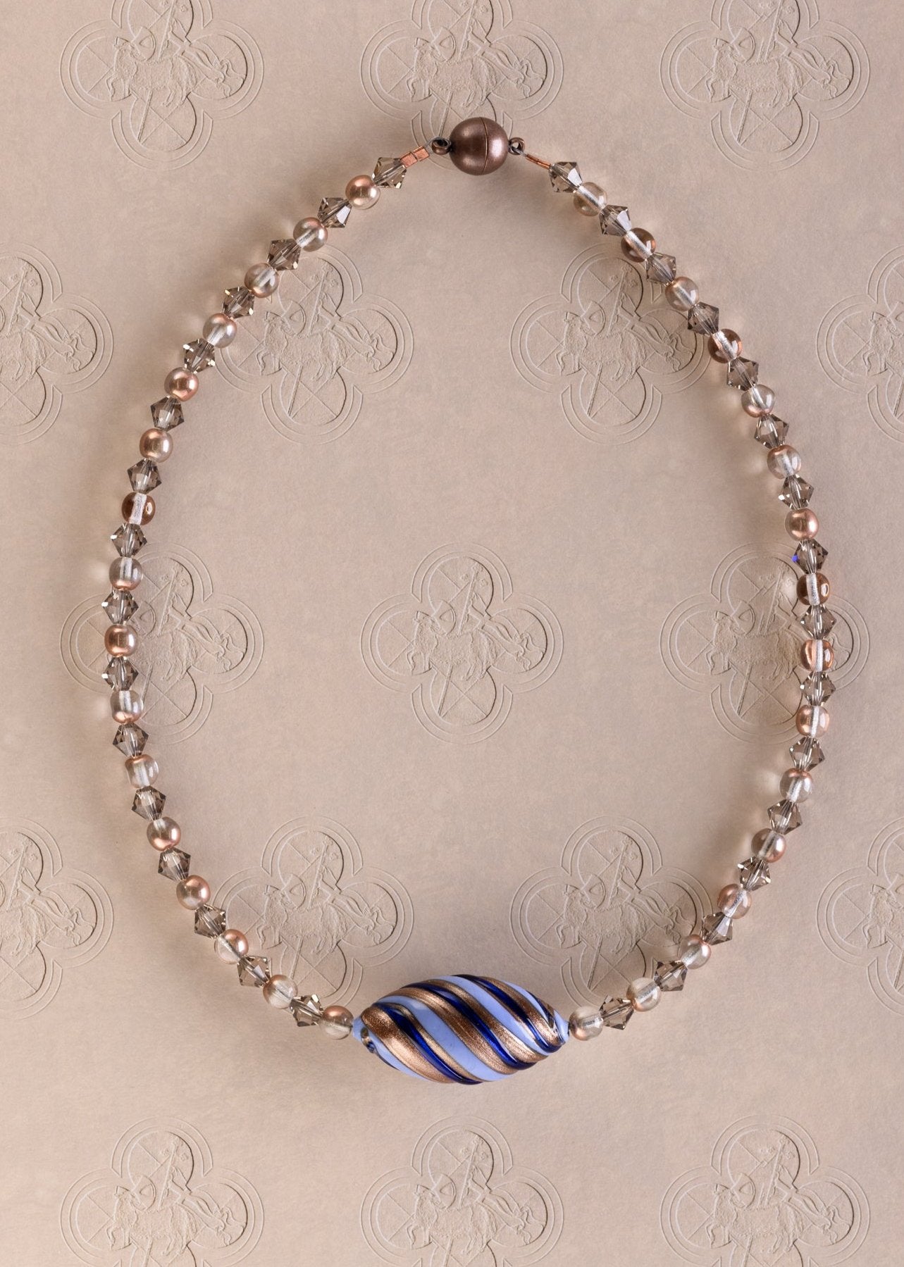 Gold & Lilac Venetian Bead Necklace