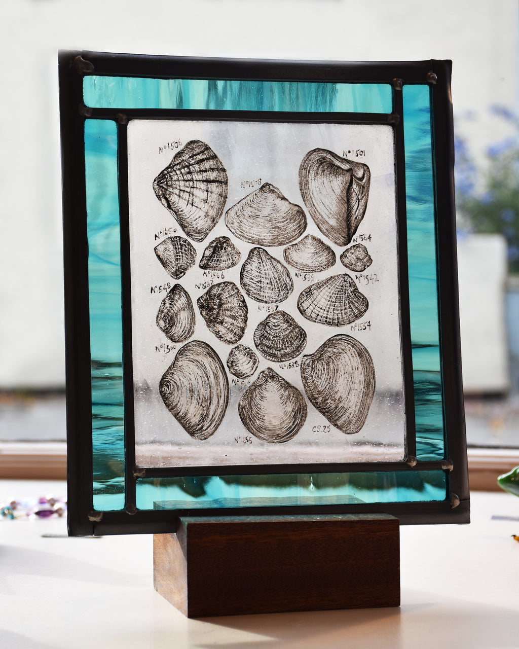 'Seashell Study' - Stained Glass Panel