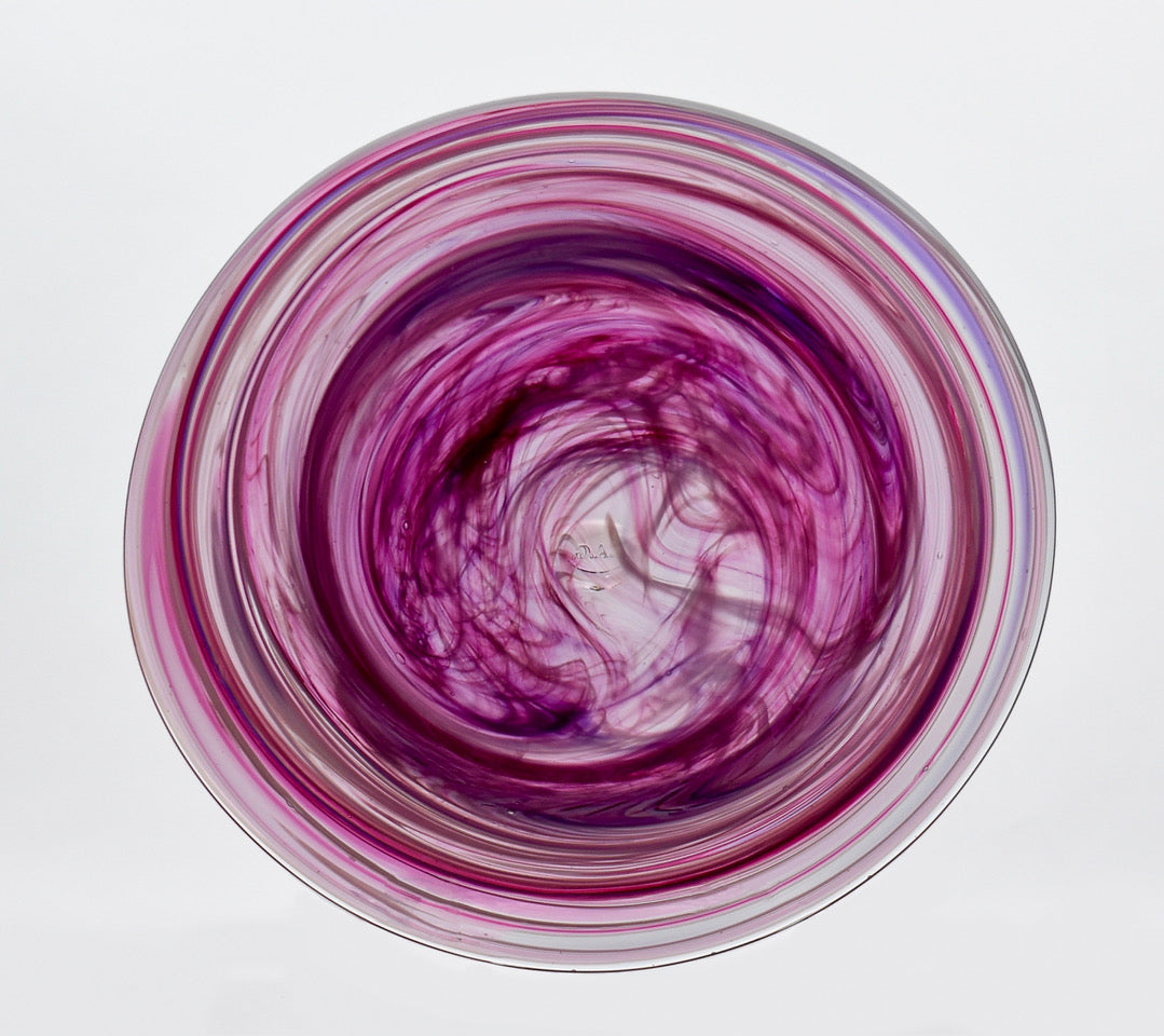 Streaky Purple Glass Plate - Corley Studio Shop