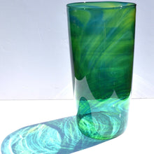 Load image into Gallery viewer, Mouthblown_green_blue_streaky_antique_glass_cylinder_muff
