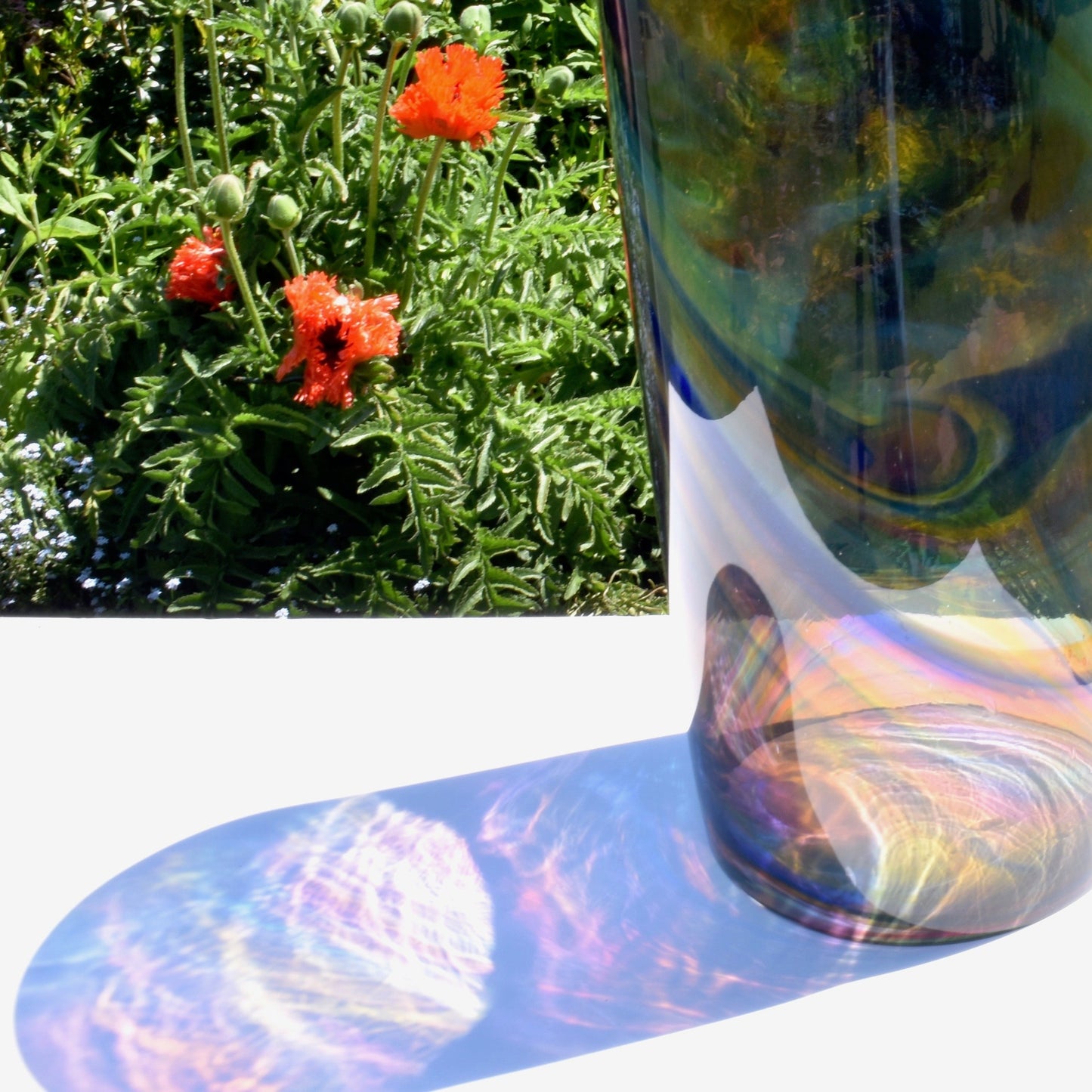 Multi-Tone Streaky Glass Cylinder Vase - Corley Studio Shop